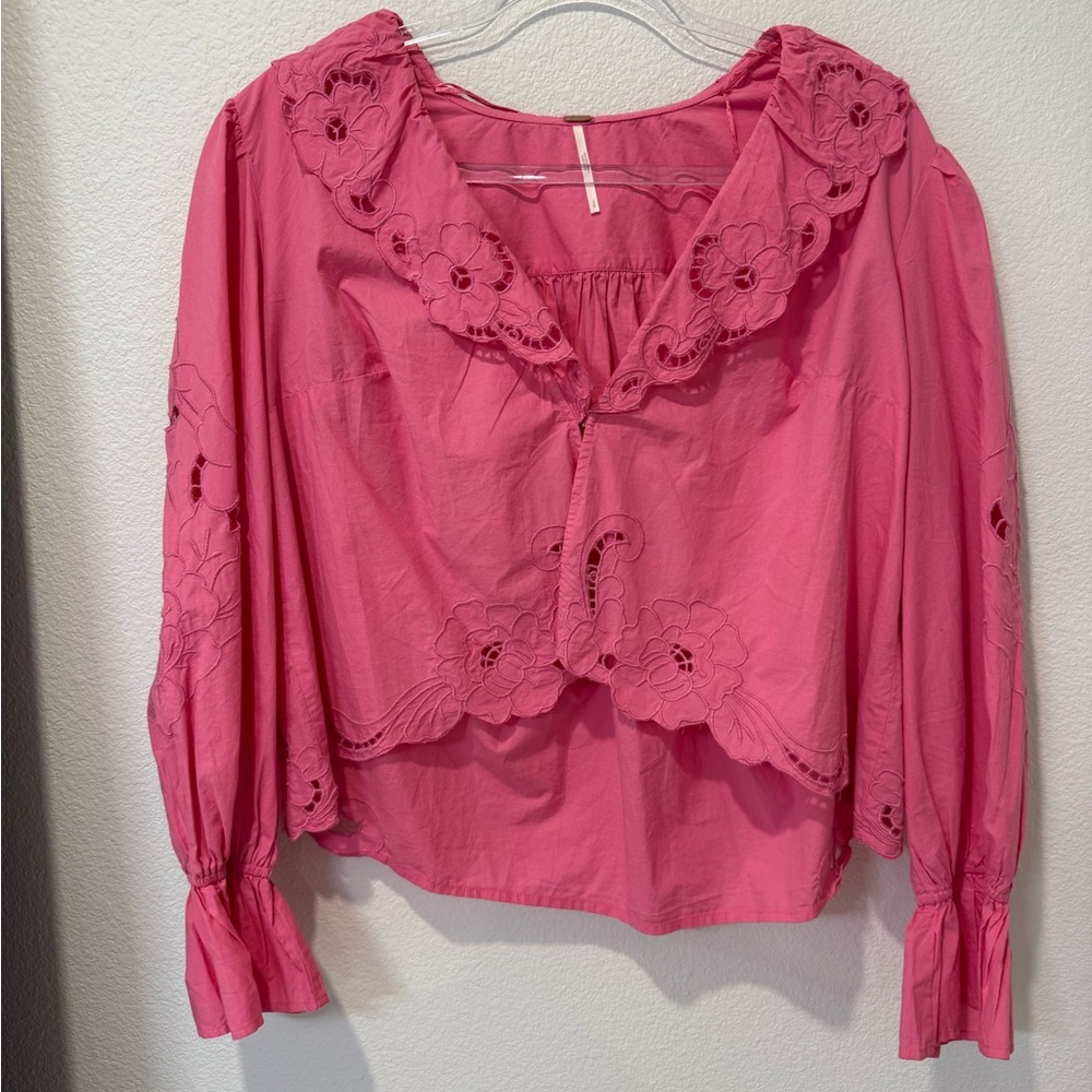 Free People Pink Women's Blouse
